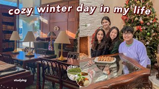 winter day in my life | journaling, dinner, friends! cozy festive days in my life, xmas vlog