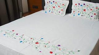 New beautiful embroidery bedsheet design