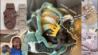 Crocheting my dog a sweater with beginner friendly pattern | Crochet with me