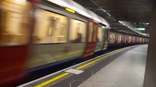 Eastbound and Westbound Trains, District and Circle Lines, Westminster Underground Station, London