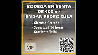 Bodega de 400 metros cuadrados en Renta en San Pedro Sula, Honduras