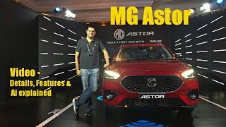 MG Astor SUV | First Look Walk Around Video | Features Explained | Hindi + English