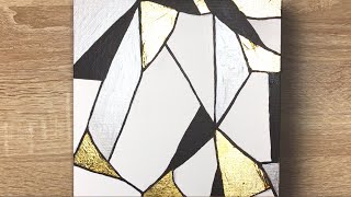 Abstract Acrylic Painting Mosaic Inspired Technique