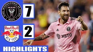 Messi Hat trick in 5 minutes | Inter Miami vs New York Red Bull 7-2 | Highlights & Goals