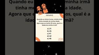 Raciocínio lógico! Deixe sua resposta nos comentários! #math #raciociniologico #shortsvideo #shorts