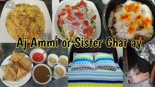 Aj Ammi aur Sisters gher Ay | Lunch Mein Biryani banaie | Allah Paak Pakistan k Halaat behter kr de