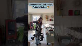 The Maverick-A lightweight folding walker with a seat that comes with all the accessories you need.