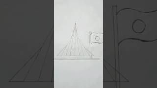 how to draw sriti shoudho.জাতীয় স্মৃতিসৌধ#easy#drawing #shorts #technique