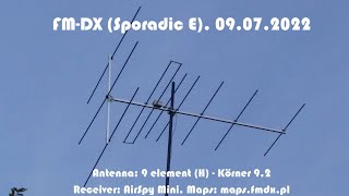 Sporadic E FM-DX 09.07.2022 (GRC, MKD, SRB, ALB, ROU, RKS, BUL)