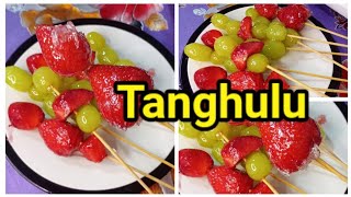 How to Make Tanghulu || Grape and strawberry Tanghulu || most popular street food in Korea