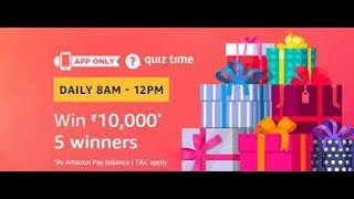 Amazon Quiz Answers Today | Win 10,000/- cash|amazon quiz February 01,2019 |01 February 2019