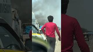 Fire in truck on mumbai pune expressway