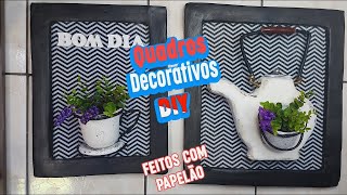 Artesanato com Papelão Faça Você Mesmo Quadros Decorativos- [Diy Artesanato]