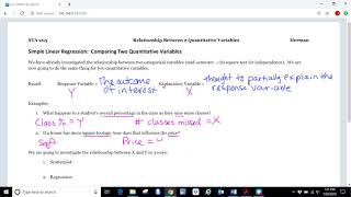 Intro to Simple Linear Regression