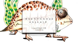 Sketchbook animals le caméléon à queue courte