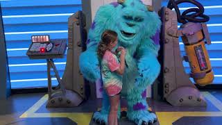 Disney World Meet and greet with Sulley of Monster's Inc.  We told him we named our dog after him.