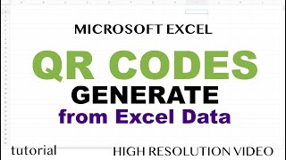 How to Create QR Codes in Excel - Tutorial, no Add-Ins