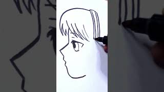 How to draw anime with headphone #shorts #trending #youtubeshorts