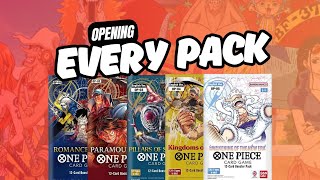 Opening EVERY PACK in One Piece Trading Card Game [OP 01 thru OP 05] #onepiece #onepiecetcg