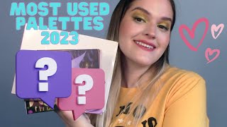 My MOST USED Eyeshadow Palettes of 2023!