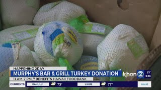 Murphy’s Bar & Grill marks 37th anniversary with ‘Turkey Drop’ for Hawaii Foodbank