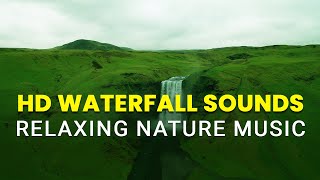 Soothing Flute Music: HD Waterfall Sounds with Relaxing Nature Music