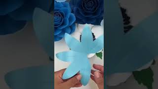 Blue paper lilies - but you can make them any co#الوردة #flowers#fowers