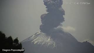 Explosión Del Volcán Popocatépetl Moderada-Fuerte 20 De Agosto de 2023