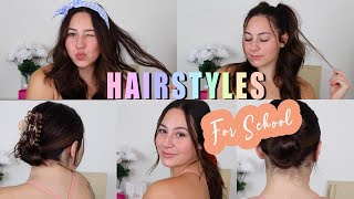 5 EASY HAIRSTYLES FOR SCHOOL | Chic & Cute