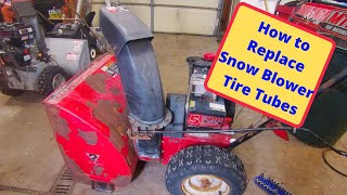 How to Replace Snow Blower tire tubes!!