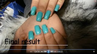 how to gel nails 1 color/unghie con gel monocolore