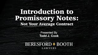 Introduction to Promissory Notes: Not Your Average Contract