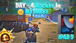 DAY - 4 Flash Hacker in Conqueror Lobby | I Pad 9th Gen Bgmi Conqueror Rack Push | I pad Bgmi Test