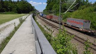 Bahnverkehr in Ostermünchen und in Großkarolinenfeld in 4K Ullta-HD