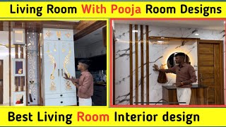 Living Room With Pooja Room Designs || Best Living Room Interior Design