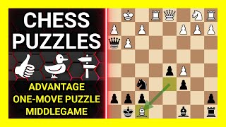 Chess Puzzles to Practice. Themes: Advantage, One-move puzzle, Middlegame. Learn Chess