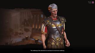 Civilization 6 Trajan of Rome Defeat Cutscene