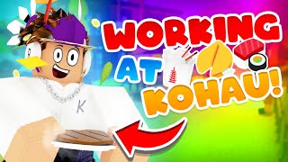 Working as a Hibachi CHEF at Kohau in ROBLOX! (How to work at Kohau!)