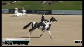 High Offley Colour Of Money and Paul Simms second in the 4 year old championship at Bolesworth.