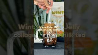 ☕ Wintermelon Jelly Collagen Coffee Milk Tea  #collagen #coffeerecipe #homebrew