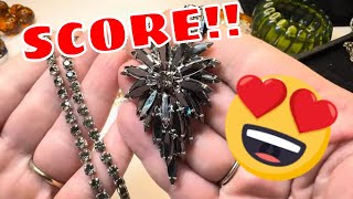 I Couldn't Believe My Luck!!!  Amazing Vintage Jewelry Haul From The Flea Market!! Check It Out!