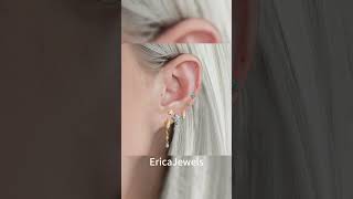 Elegant Blue Ear Stack Ideas | Opals & Aquamarines | Erica Jewels | Piercing Jewelry