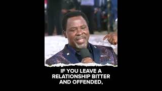 TB joshua - It is impossible to establish a healthy relationship?