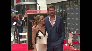 Chris Hemsworth and Wife Elsa Pataky Kissing at Hollywood Walk of Fame Ceremony