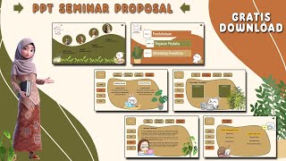 PPT Aesthetic Seminar Proposal Gratis💥Gratis Template💥