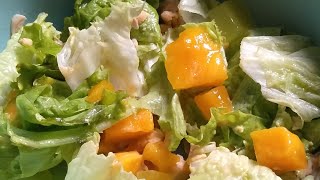 Lettuce Salad for Weight Loss/Lettuce and Mango Salad with  Salted Egg/How to make Lettuce Salad