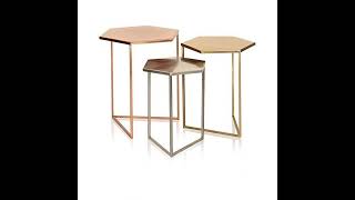 Ravishing Hexagon Shaped Nesting Tables (Set of 3)...For More details do call/ WhatsApp 9084513569