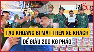 Kỳ công tạo khoang bí mật trên xe khách để giấu 200 kg pháo