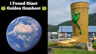 I Found Giant 🐸 Golden Gumboot 🐸 On Google Earth & Map