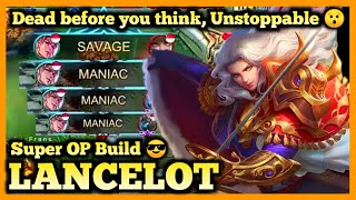 LANCELOT BEST BUILD 2020, TOP GLOBAL LANCELOT, MOBILE LEGENDS, SAVAGE GAMEPLAY, HYPER CARRY, MLBB